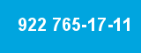 922 765-17-11